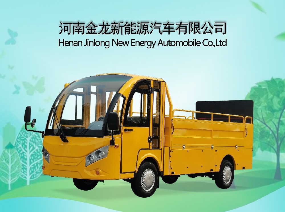 2座封闭带液压尾板电动货车
